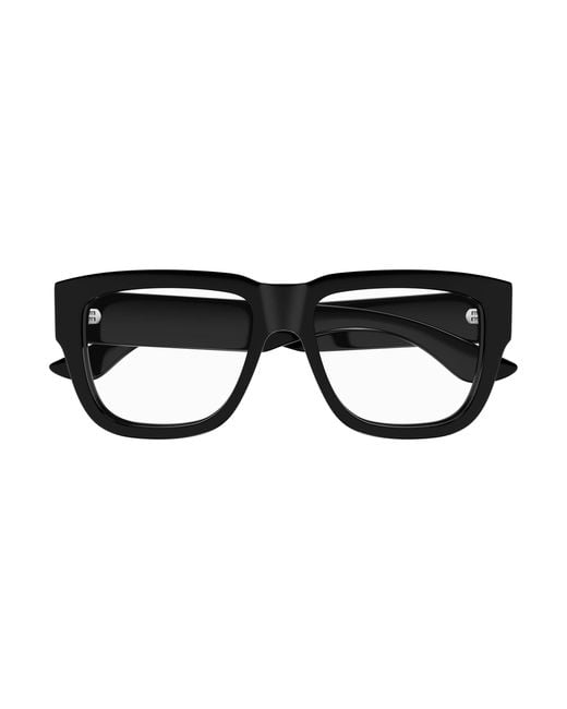 McQueen Black Am0510O 001 Optical Frames Acetate Transparent Squared