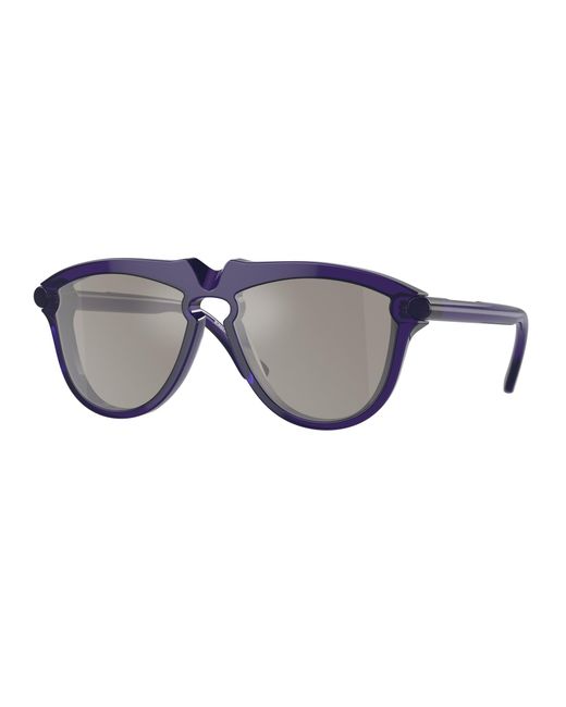 Burberry Black Be4417U 41056G Sunglasses Acetate Pilot Mirrored for men