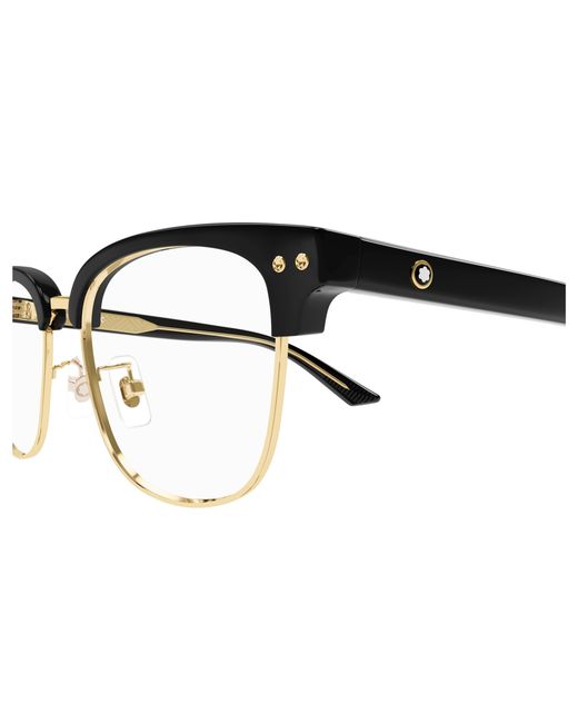 Montblanc Black Mb0259Ok 005 Optical Frames Acetate Squared for men