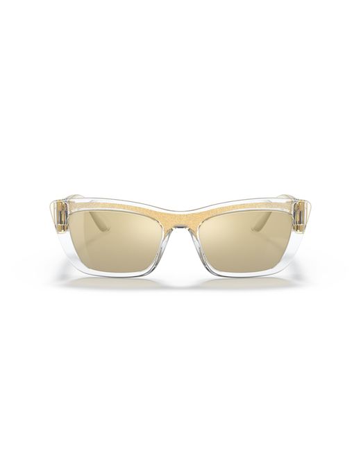 Dolce & Gabbana Black Dg6171 3352V9 Sunglasses Plastic Cat Eye Mirrored