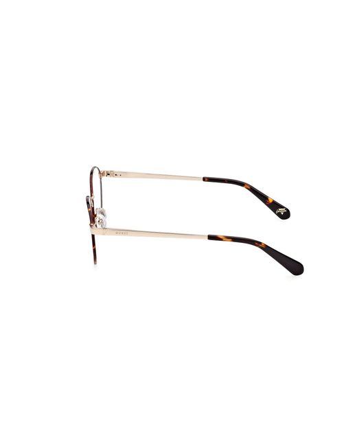 Guess Black Gu5221 052 Optical Frames Metal Round Normal