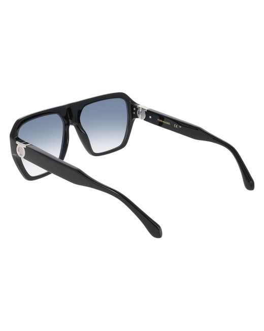 Ferragamo Black Sf2080Slbi 1 Sunglasses Acetate Light Squared Normal Shaded for men