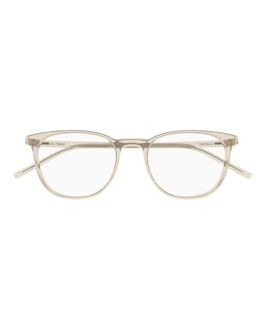 Saint Laurent Black Sl 884 004 Optical Frames Bio-Injected Transparent Round