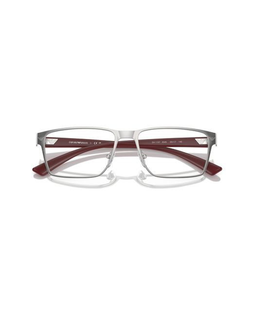 Emporio Armani Black Ea1157 3045 Optical Frames Metal Transparent Squared Normal for men