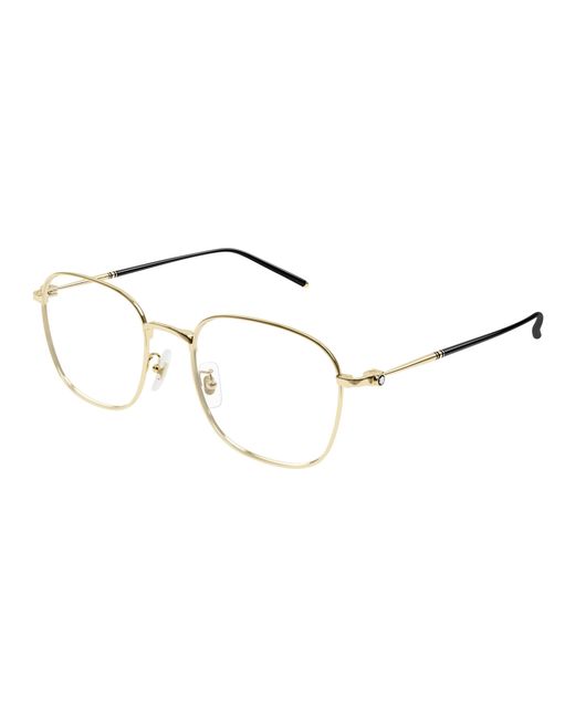 Montblanc Black Mb0415Oa 003 Optical Frames Titanium Transparent Squared for men