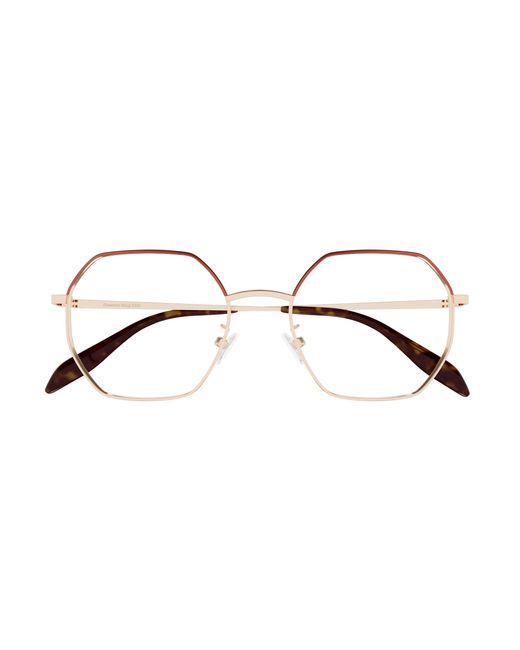 McQueen Black Am0338O 007 Optical Frames Metal Geometric
