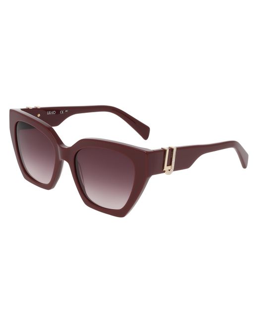 Liu Jo Black Lj814Sr 602 Sunglasses Acetate Bordeaux Cat Eye Normal