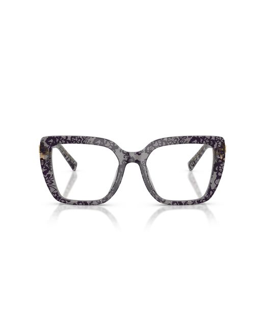Dolce & Gabbana Black Dg3441 3471 Optical Frames Acetate Transparent Squared Normal