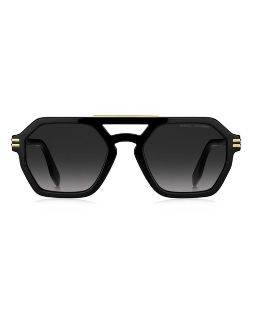 Marc Jacobs Black Marc 587/S 807/9O Sunglasses Acetate Geometric Normal Shaded for men