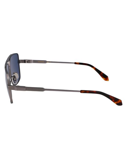 Ferragamo Black Sf318S 021 Sunglasses Titanium Squared Normal for men