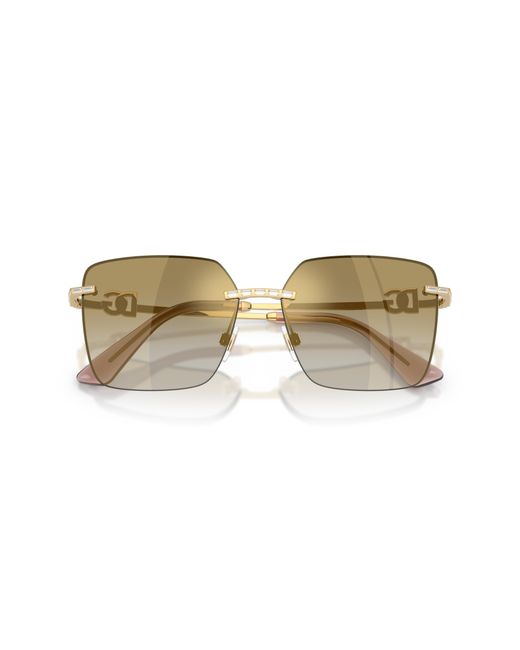 Dolce & Gabbana Black Dg2332B 02/6E Sunglasses Metal Squared Normal