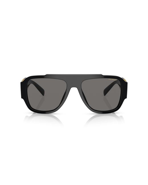 Versace Black Ve4436U Gb1/81 Sunglasses Acetate Pillow Polarized for men
