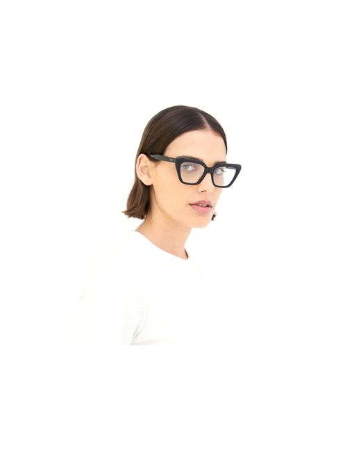 Retrosuperfuture Black Q8H Numero 122 Optical Frames Acetate Cat Eye