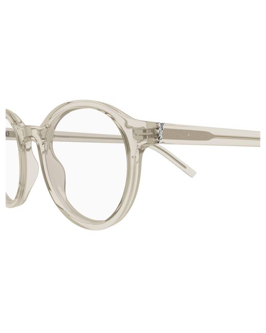 Saint Laurent Black Sl M163 004 Optical Frames Acetate Transparent Round