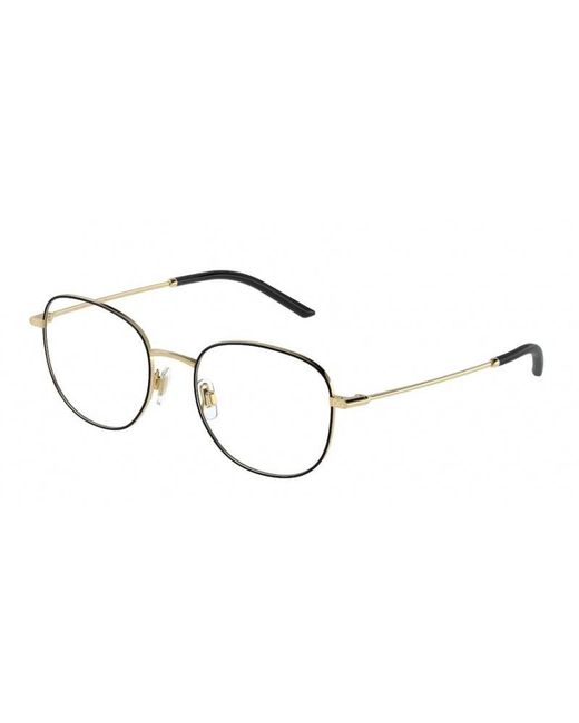 Dolce & Gabbana Black Dg1332 1311 Optical Frames Metal Pantos for men