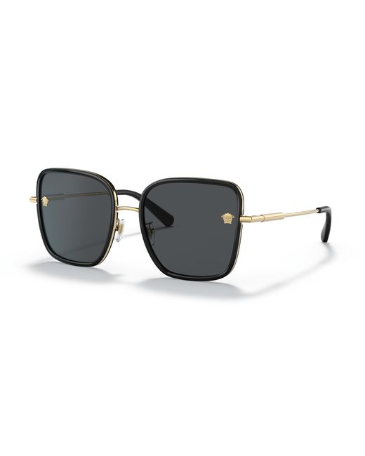 Versace Black Ve2247D 143887 Sunglasses Steel Squared Normal