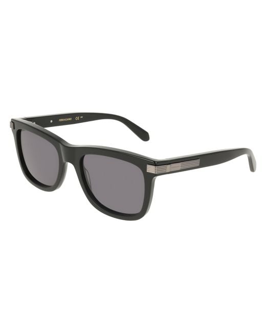 Ferragamo Black Sf2088S 001 Sunglasses Acetate Squared Normal for men
