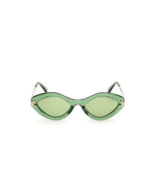 Emilio Pucci Green Ep0223 93N Sunglasses Acetate Geometric Normal