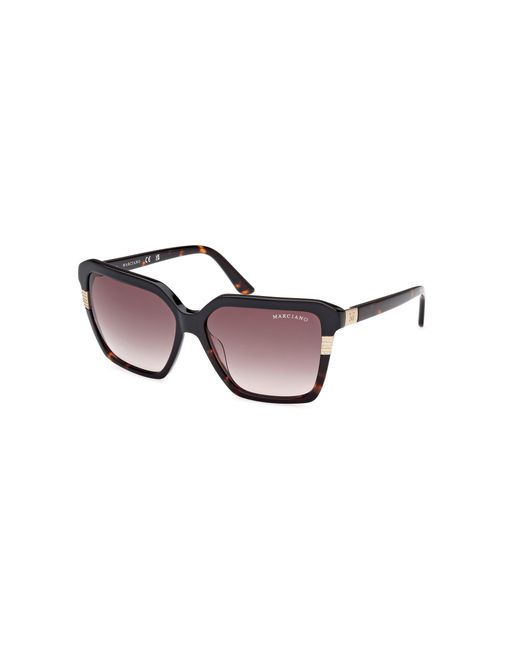 Guess Black Gm00009 05B Sunglasses Acetate Smoke Squared Normal