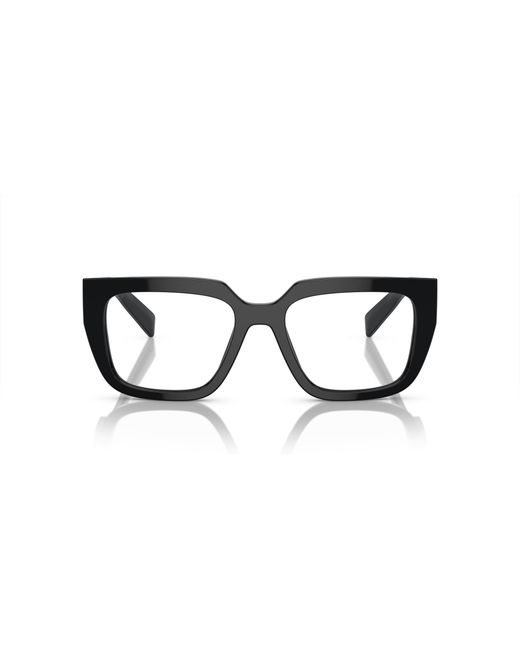 Prada Black Pr A03V 16K1O1 Optical Frames Acetate Transparent Geometric Normal