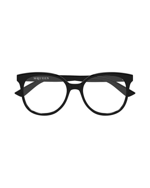 McQueen Black Am0540O 001 Optical Frames Acetate Transparent Cat Eye