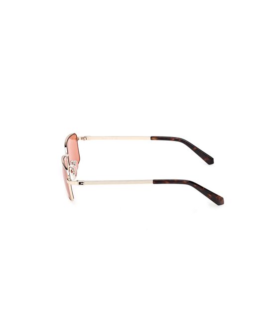 Guess Black Gu00273 32S Sunglasses Metal Bordeaux Squared Normal for men