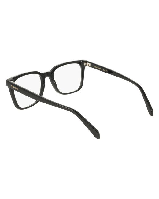 Ferragamo Black Sf3067 001 Optical Frames Acetate Squared Normal for men