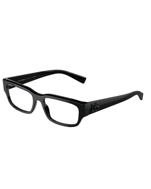 Dolce & Gabbana Black Dg3381 501 Optical Frames Acetate Transparent Squared Normal for men