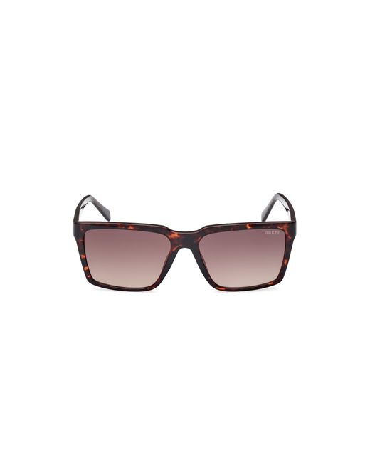Guess Black Gu00084 52F Sunglasses Injected Squared Normal Shaded for men