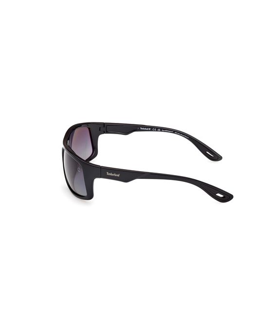 Timberland Black Tb00034 01D Sunglasses Injected Smoke Squared Polarized for men