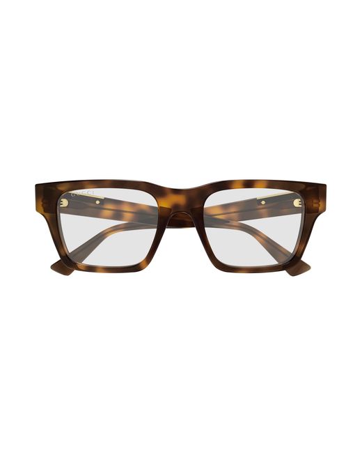 Gucci Black Gg1889O 004 Optical Frames Acetate Transparent Squared for men