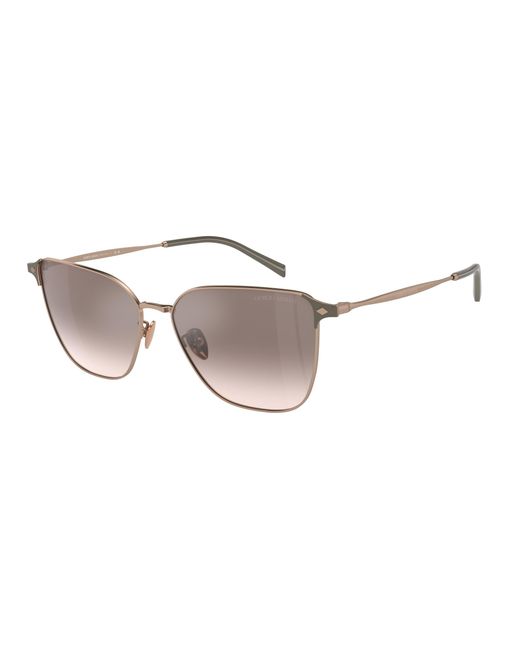 Giorgio Armani Black Ar6155 30118Z Sunglasses Steel Squared Normal Shaded