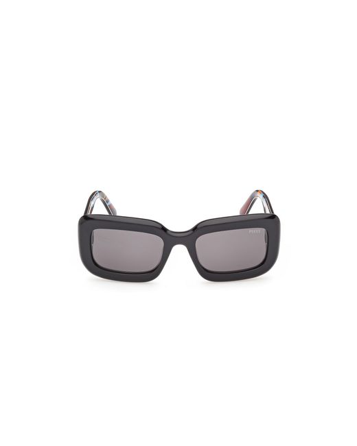 Emilio Pucci Black Ep0253 05A Sunglasses Acetate Smoke Squared Normal