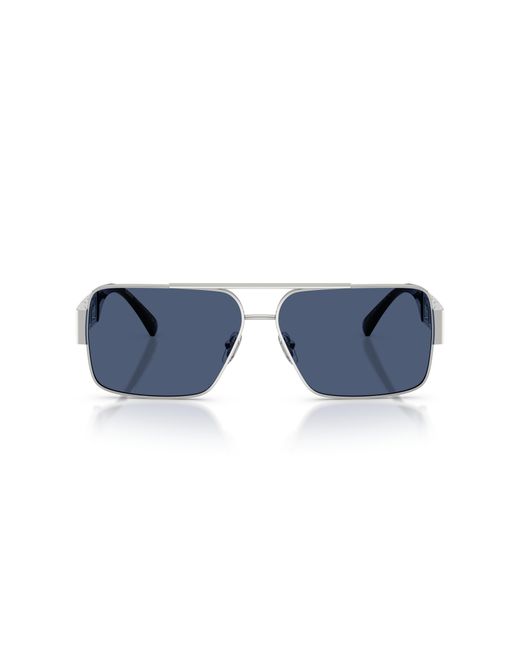 Versace Black Ve2290 100180 Sunglasses Metal Squared Normal for men