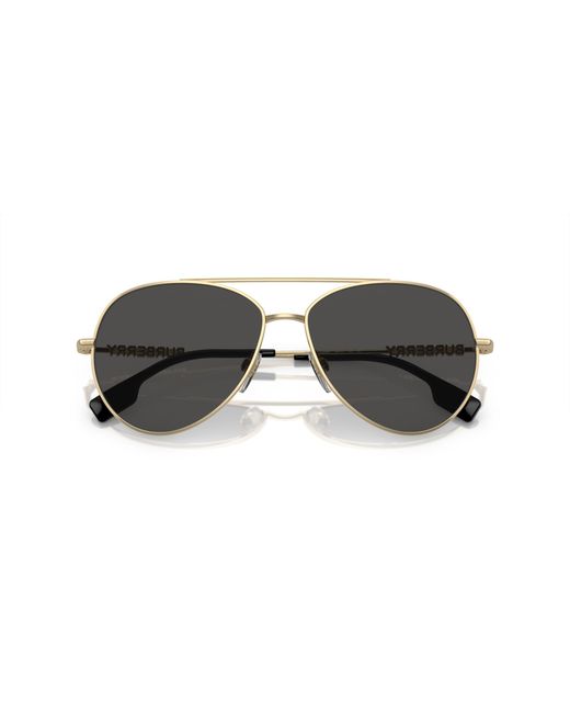 Burberry Black Be3147 110987 Sunglasses Metal Pilot Normal