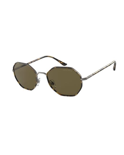 Giorgio Armani Black Ar6112J 300373 Sunglasses Metal Squared Normal for men