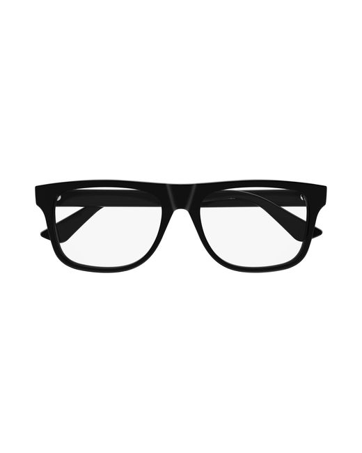 Gucci Black Gg1117O 001 Optical Frames Injected Transparent Squared for men