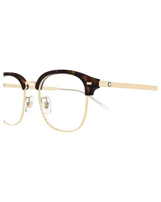Montblanc Black Mb0446Oa 004 Optical Frames Titanium Transparent Round for men