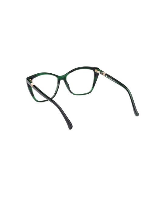 Max Mara Black Mm5036 098 Optical Frames Acetate Squared Normal