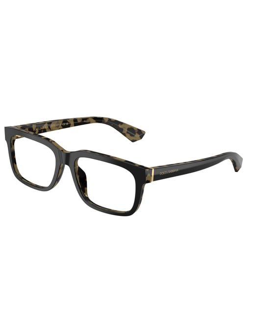 Dolce & Gabbana Black Dg3432 3404 Optical Frames Acetate Squared Normal for men