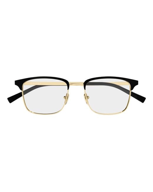 Gucci Black Gg2136O 001 Optical Frames Metal Transparent Squared for men