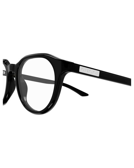 Gucci Black Gg2083O 001 Optical Frames Acetate Transparent Round for men