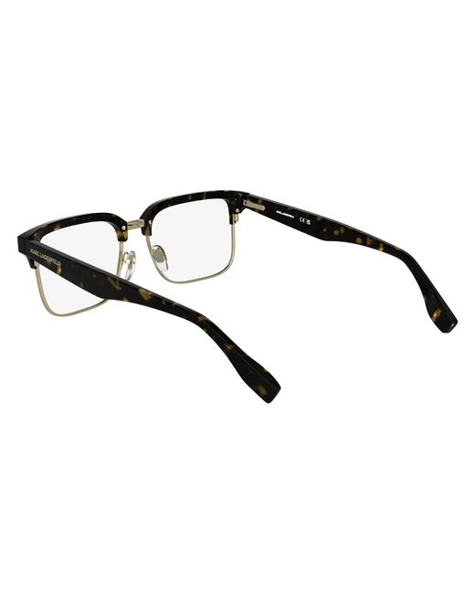 Karl Lagerfeld Black Kl6202 242 Optical Frames Metal Squared Normal for men