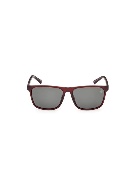 Timberland Black Tb9312 67D Sunglasses Injected Smoke Squared Polarized for men