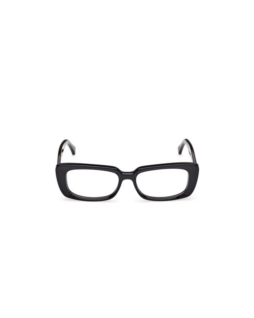 Max Mara Black Mm5209 001 Optical Frames Acetate Squared Normal