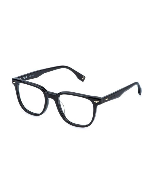 Police Black Vplr65 Supernova 7 700 Optical Frames Acetate Pantos for men
