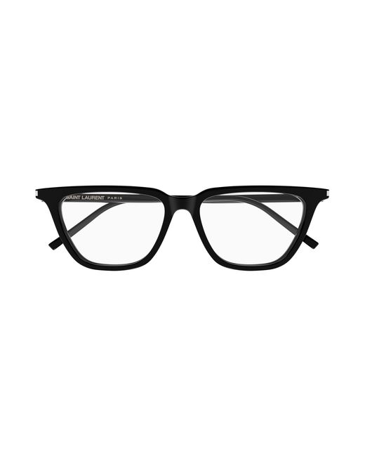Saint Laurent Black Sl 889 Sulpice Thin Opt 001 Optical Frames Acetate Transparent Cat Eye