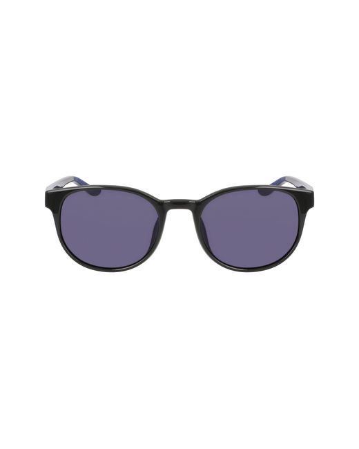Nike Black Temper Flow If1101X 355 Sunglasses Injected Blu Round Normal for men
