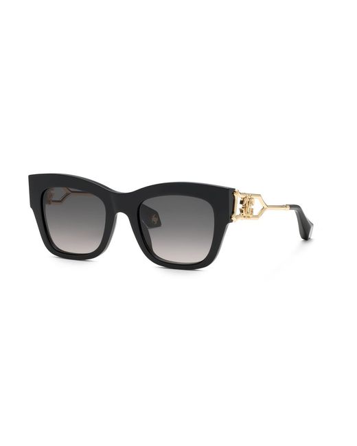 Roberto Cavalli Black Src130 700 Sunglasses Acetate Smoke Squared Normal Shaded