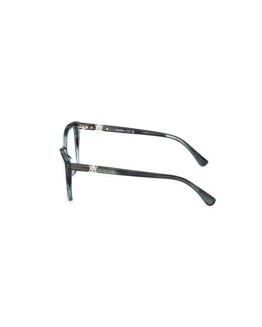 Max Mara Black Mm5036 98A Optical Frames Acetate Squared Normal